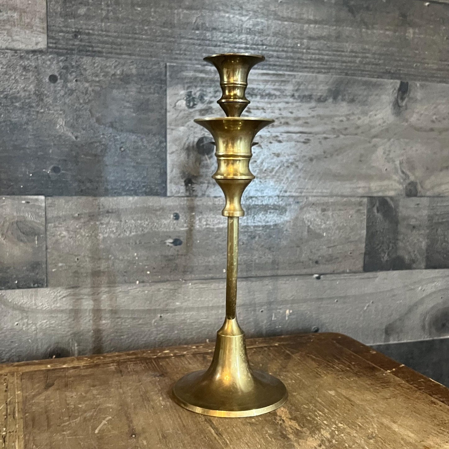 Vintage 3 Candle Brass Candlestick Holder Candelabra