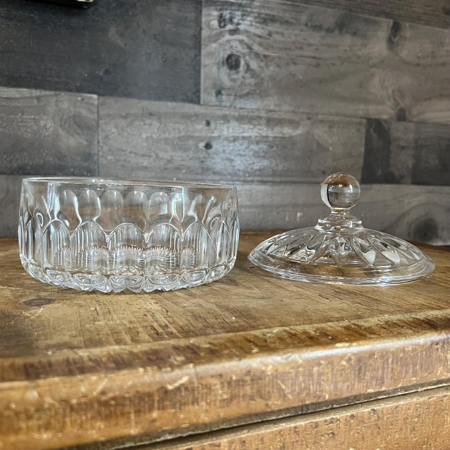 Gorham Crystal Lidded Candy Dish