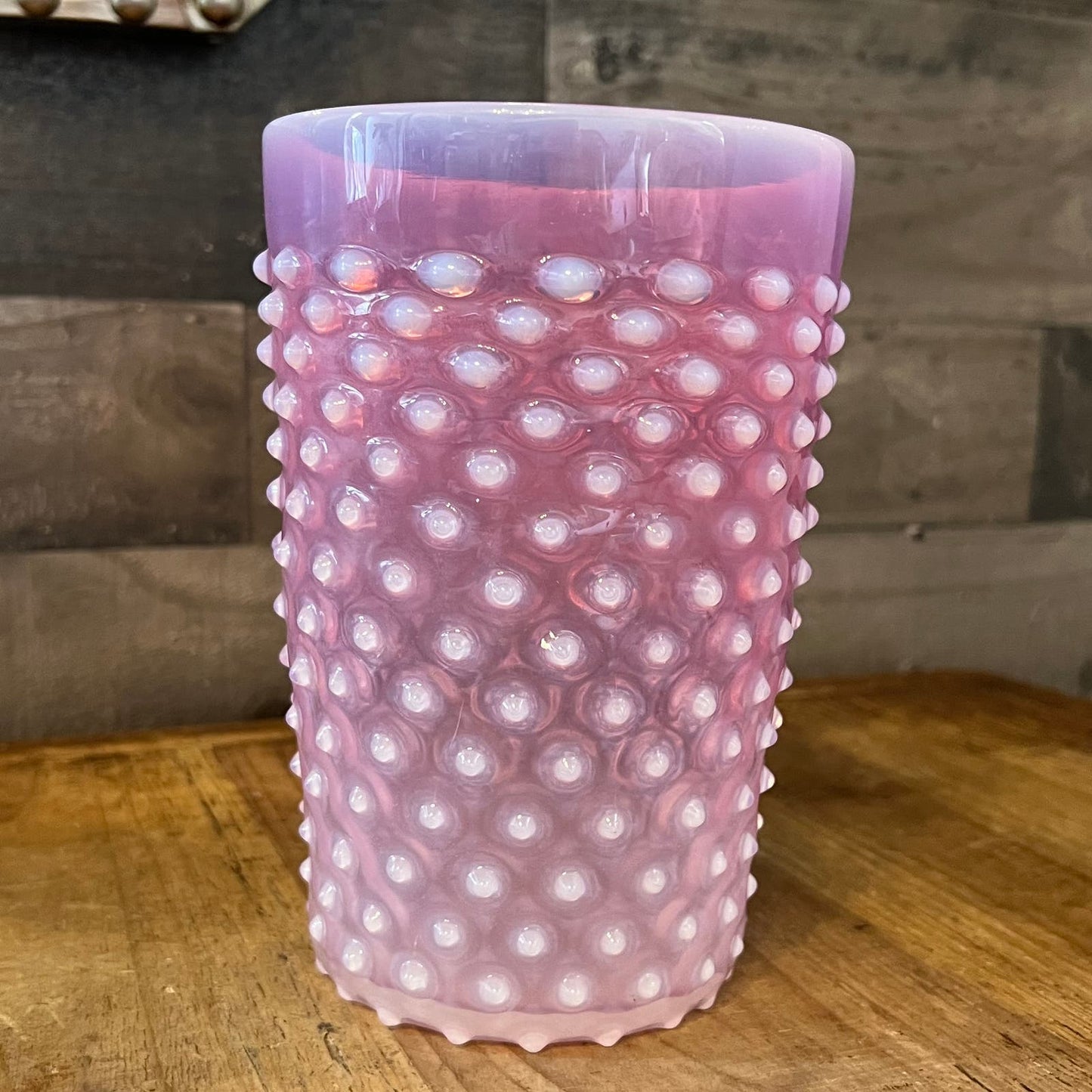Pink and White Hobail Vase