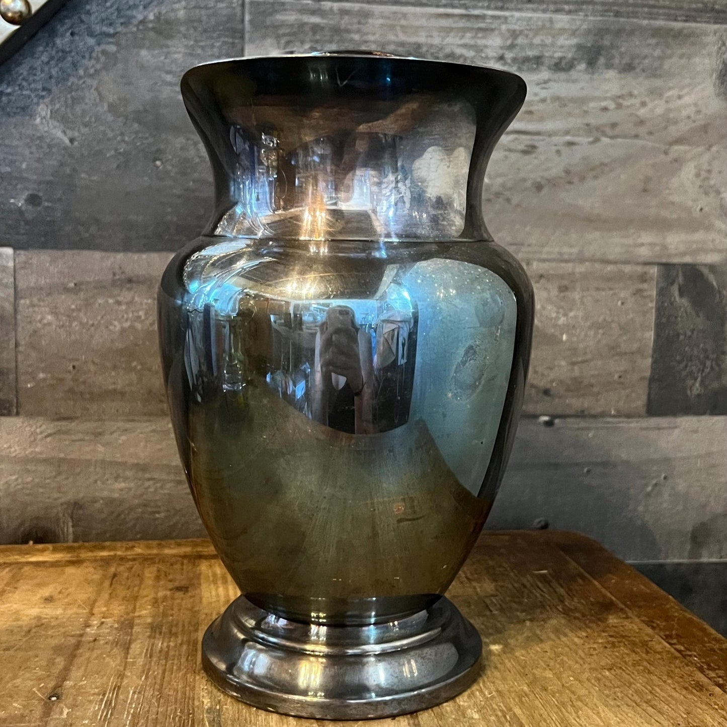 Vintage WM A Rogers Silverplated Handled Pitcher with Ice Catch