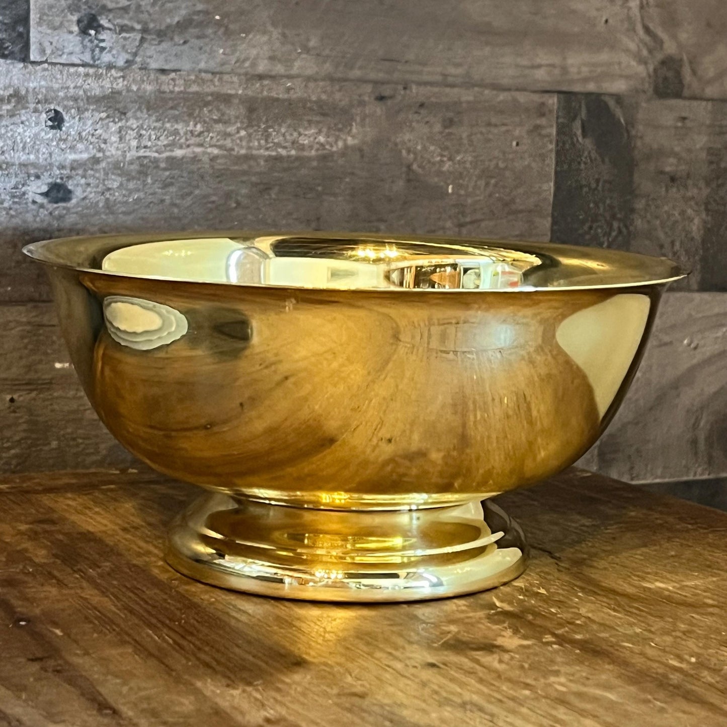 Vintage Baldwin Brass Pedestal Compote Bowl