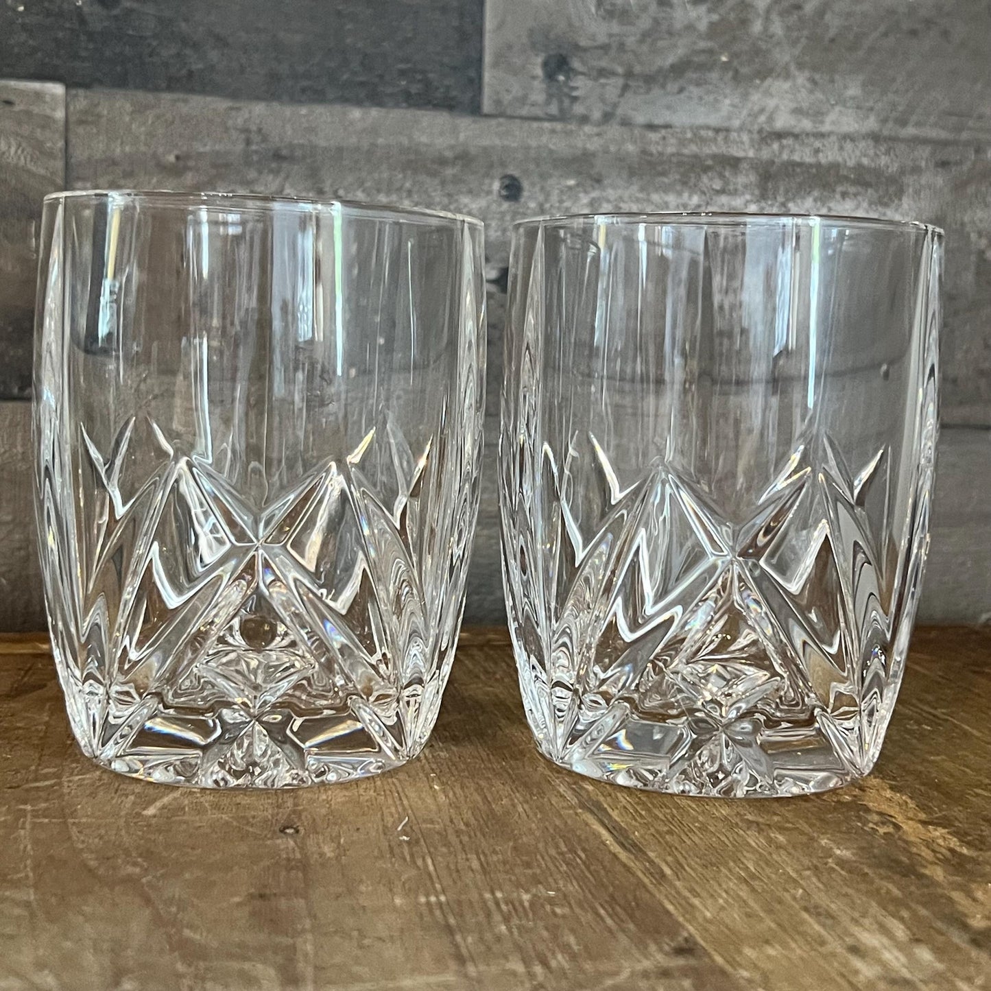 Waterford Crystal Brookside Oversized Double Old Fashioned Glasses - Pair