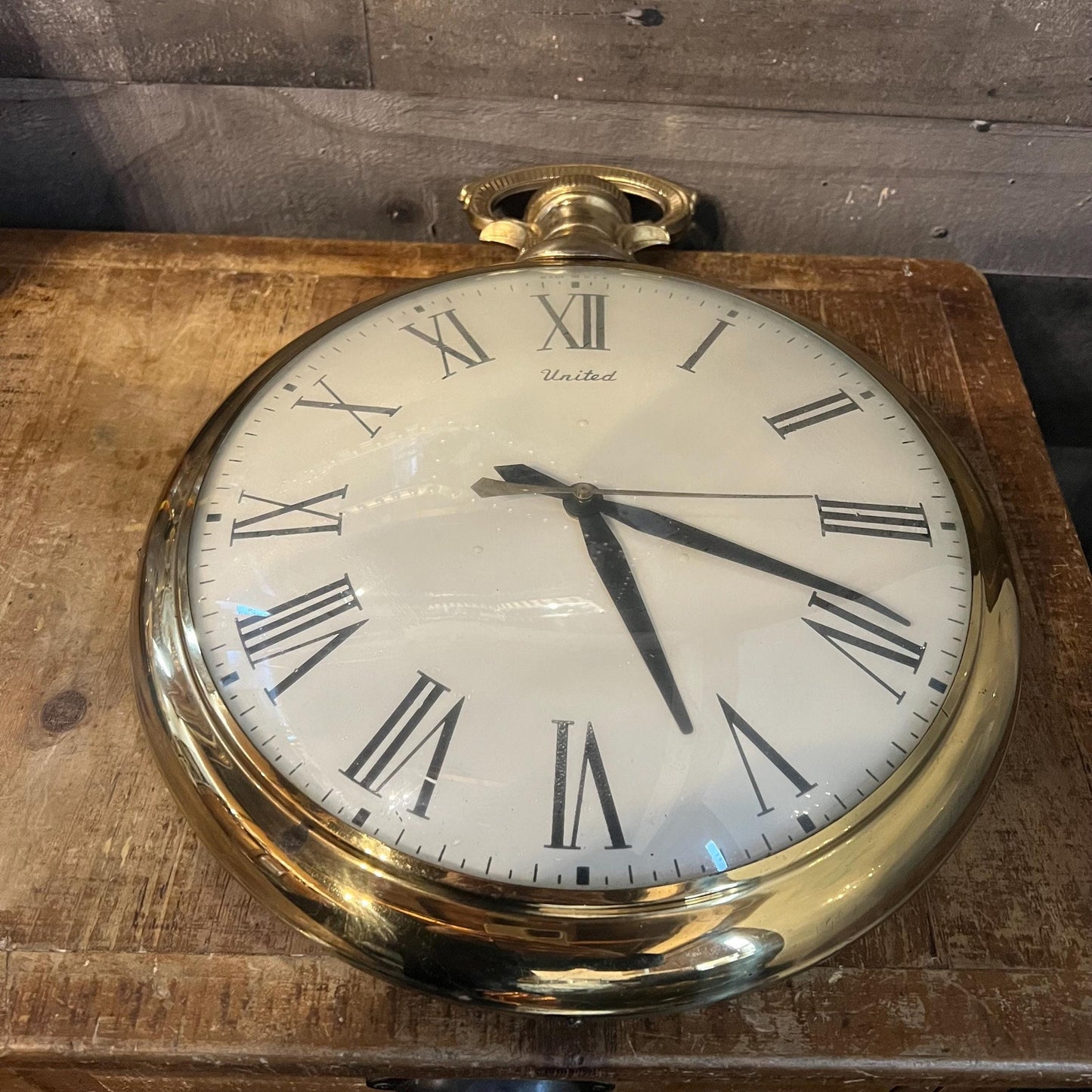 Large Vintage Wall Hanging Pocket Watch Clock