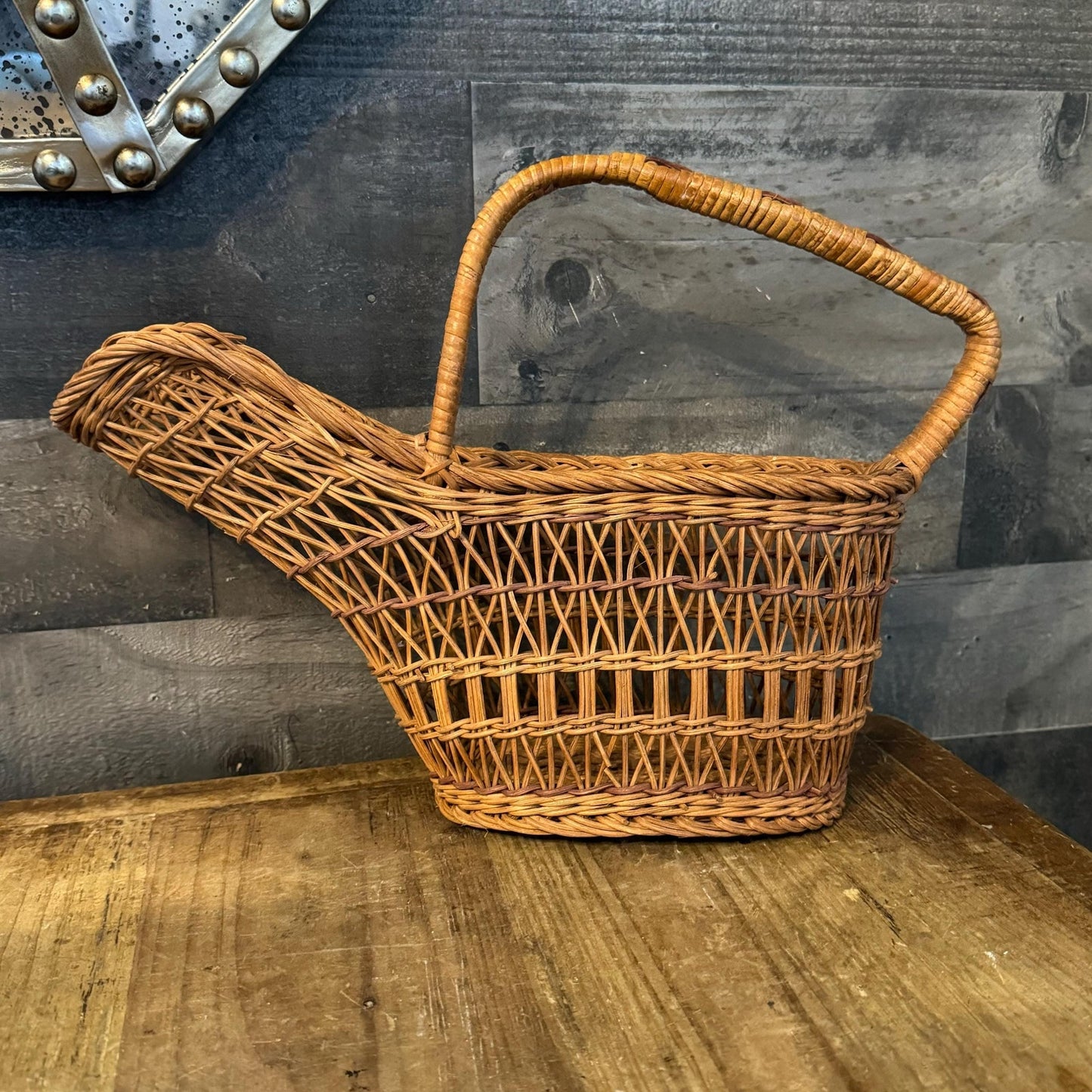 Vintage Woven Wicker Rattan Bottle Holder - Wine Bottle Holder