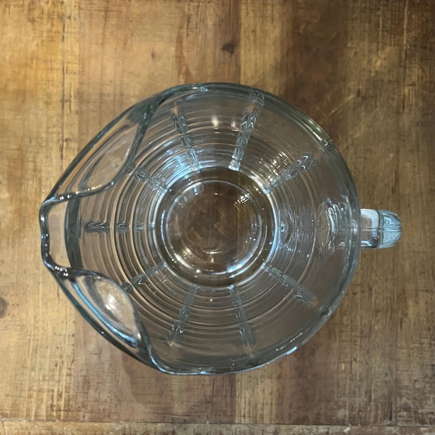 Vintage Anchor Hocking Tartan Manchester Clear Glass Pitcher