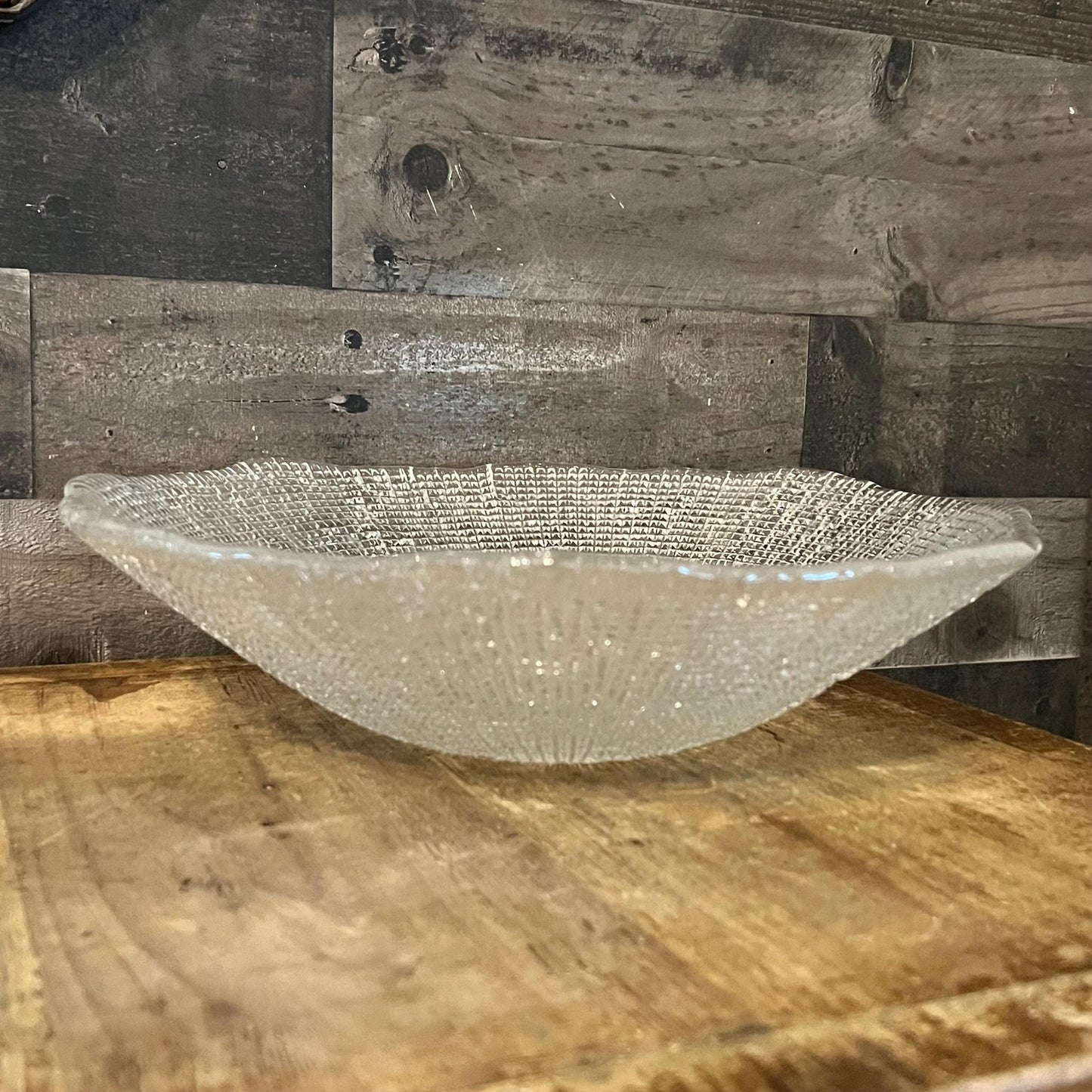 Diamante Large Glass Serving Bowl