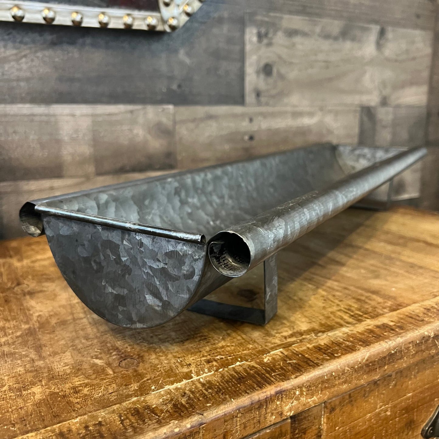 Pottery Barn Long Galvanized Metal Trough