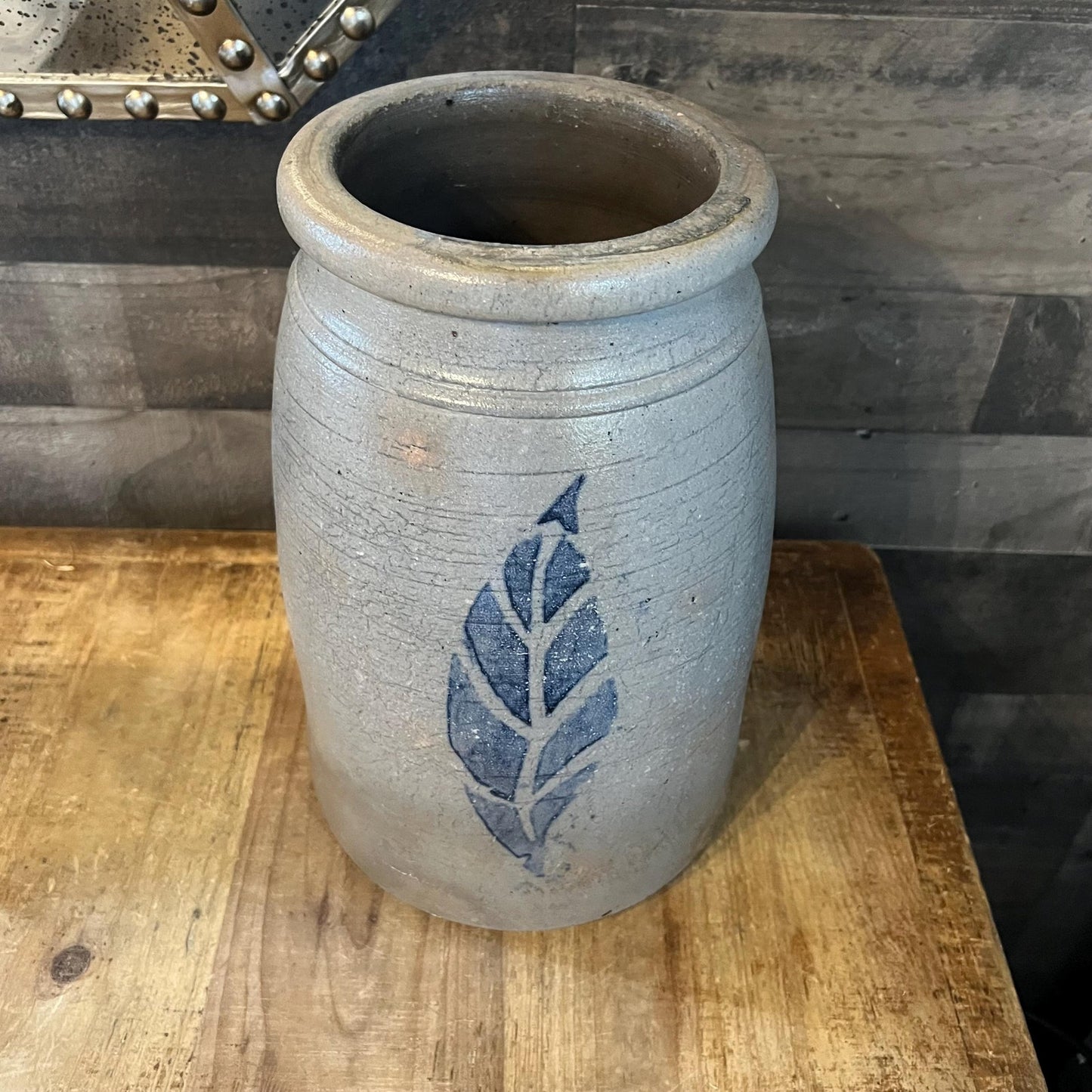 Antique Weyman & Bros Pittsburgh, PA Large Stoneware Crock Snuff Jar