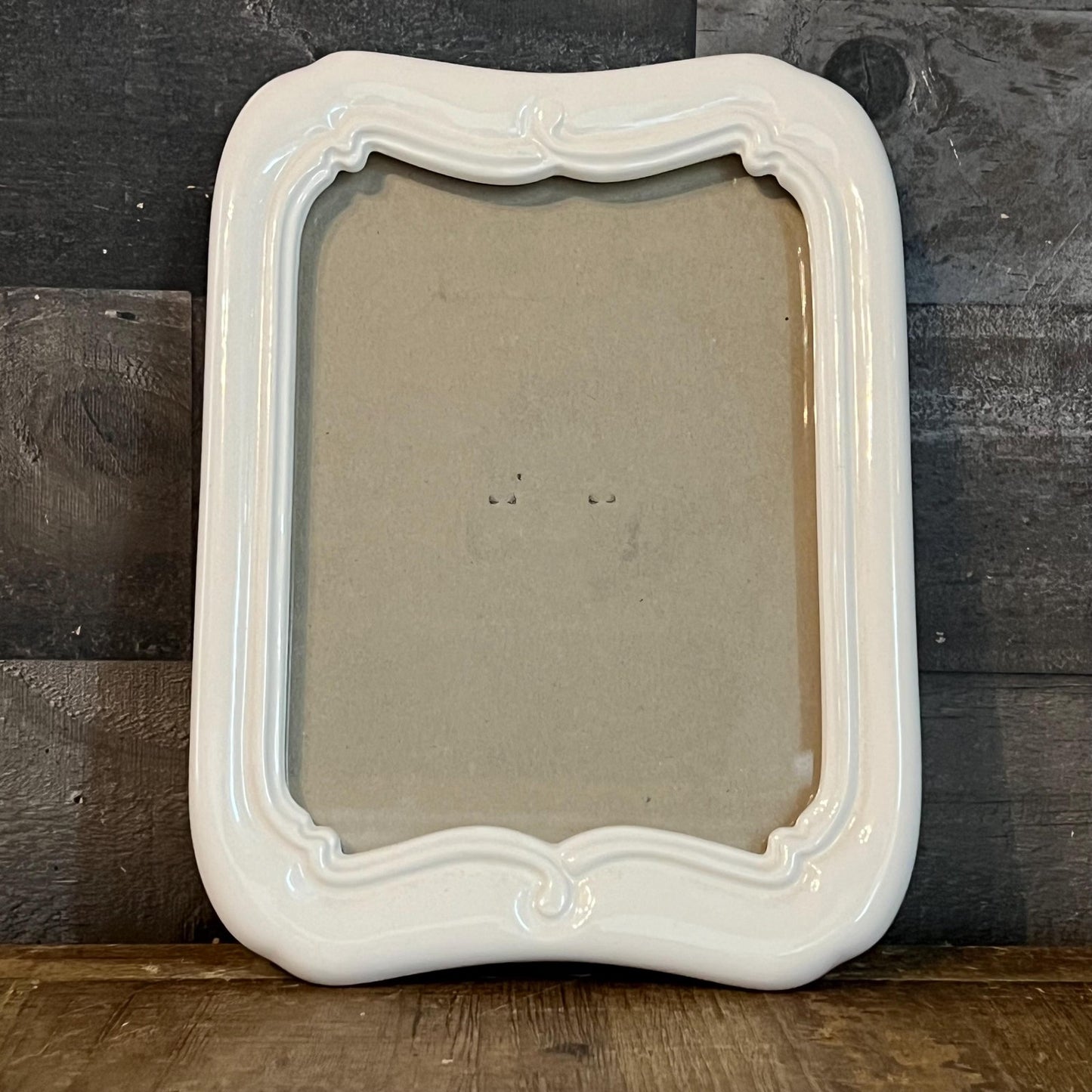 Vintage Hallmark Creamy White Tabletop Picture Frame