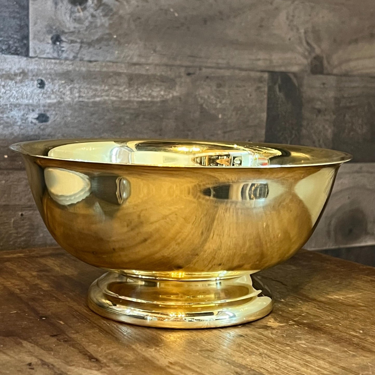 Vintage Baldwin Brass Pedestal Compote Bowl