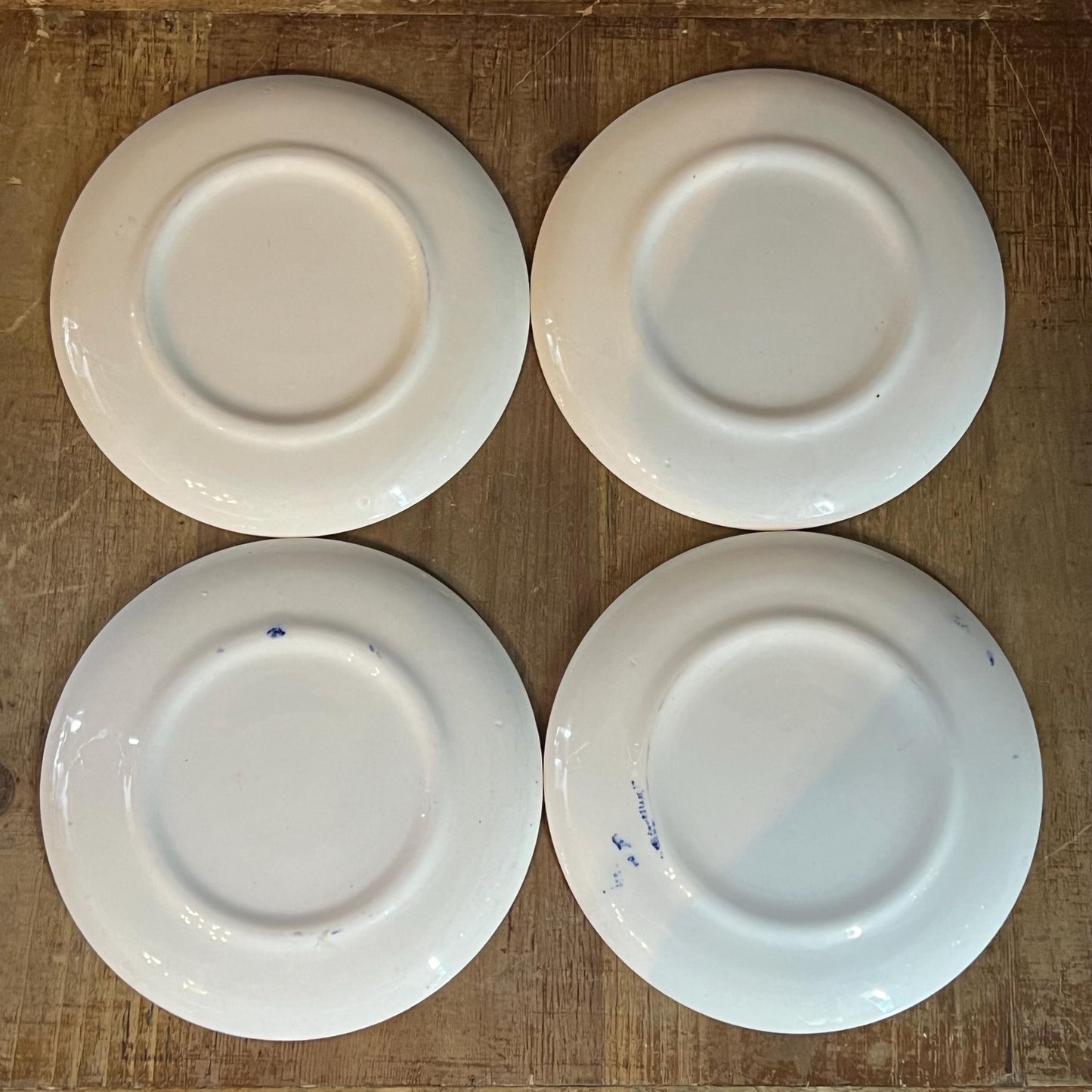 Set of 4 Vintage Blue Willow Saucers - Small Plates