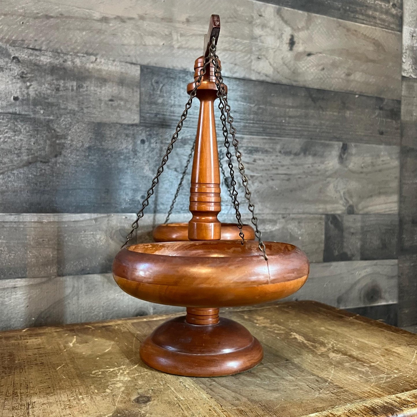Vintage Wooden Balance Scale - Scale of Justice - Libra Scale