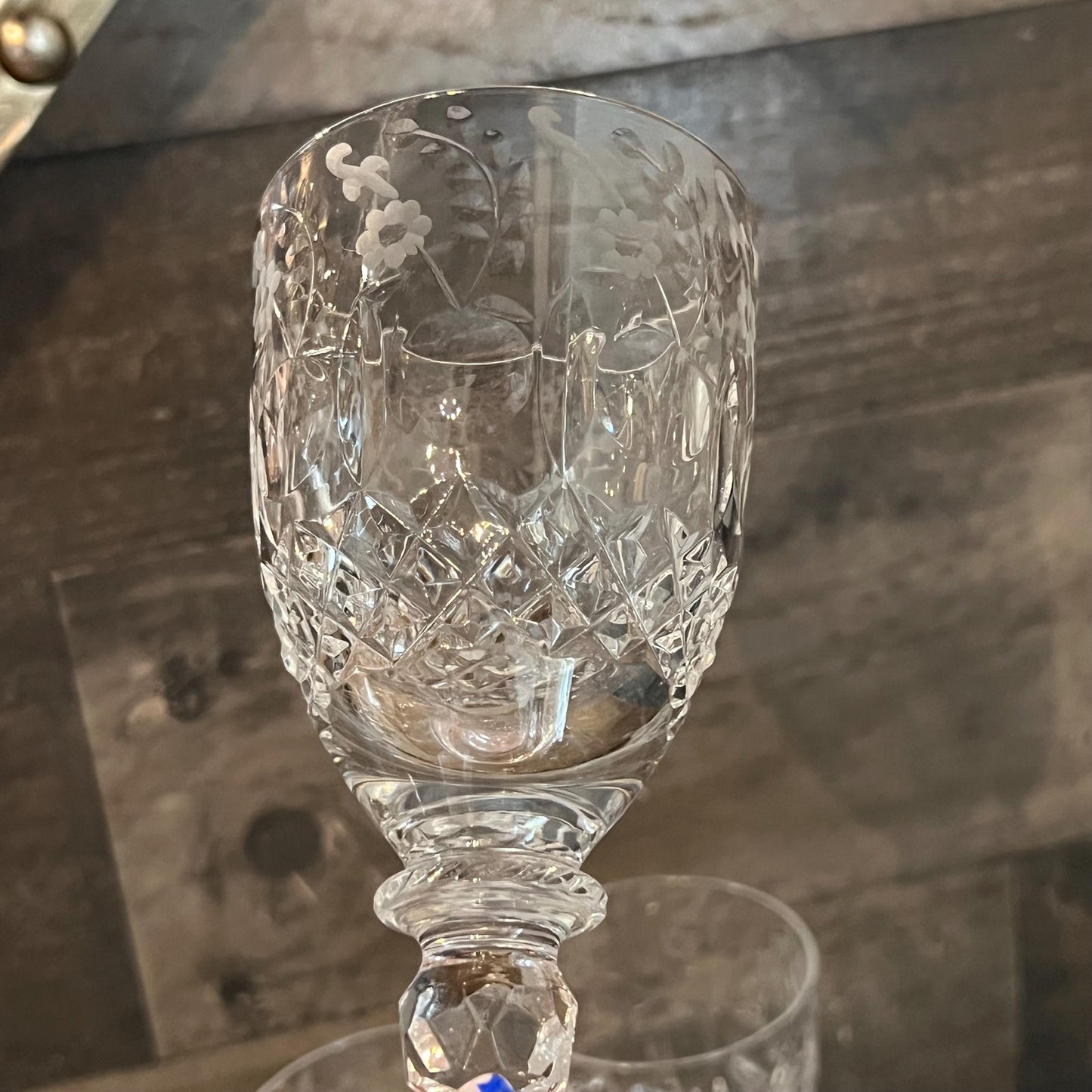 Vintage Rogaska Crystal Gallia Pattern Wine Glasses - Set of 6