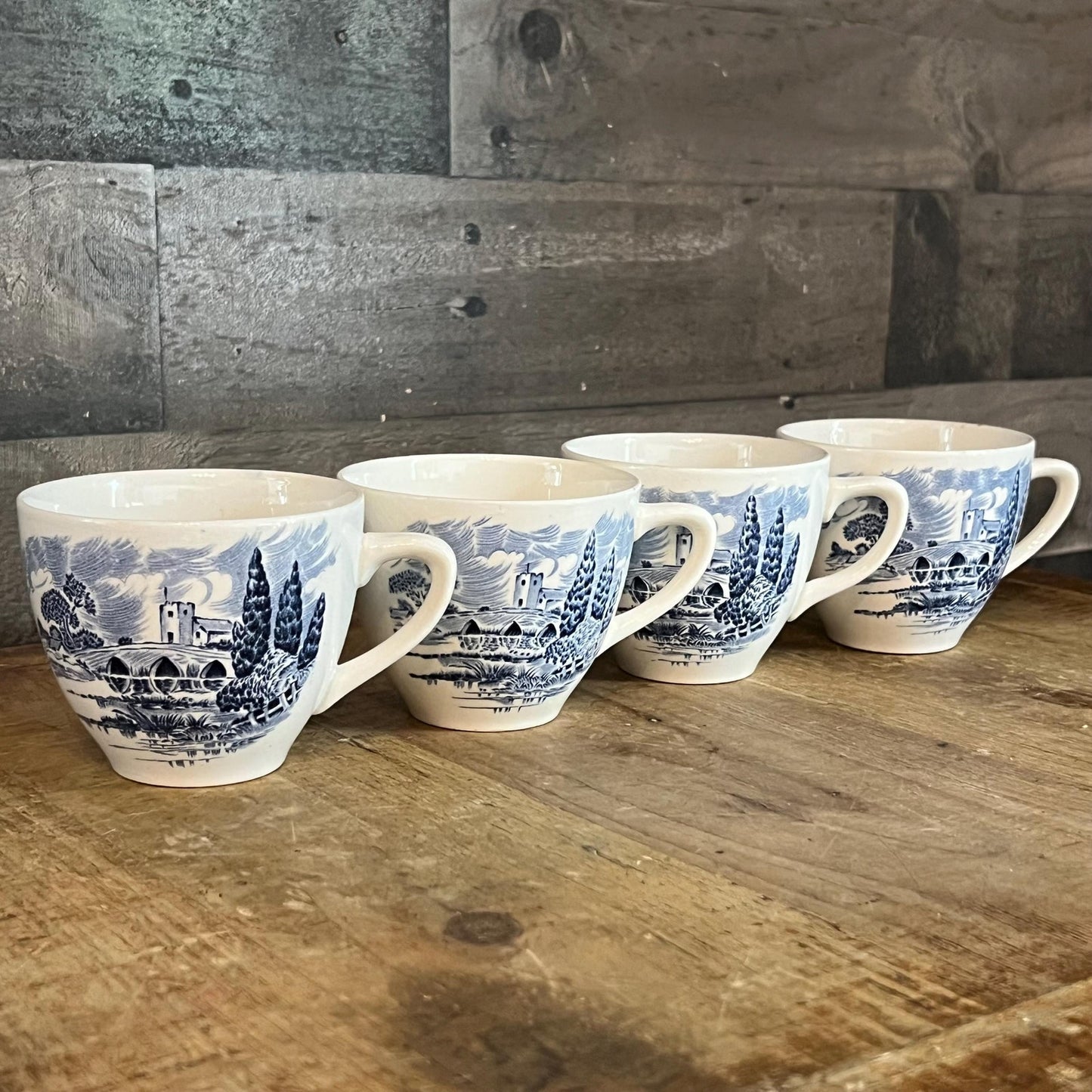 Vintage Wedgewood Countryside Teacups - Set of 4