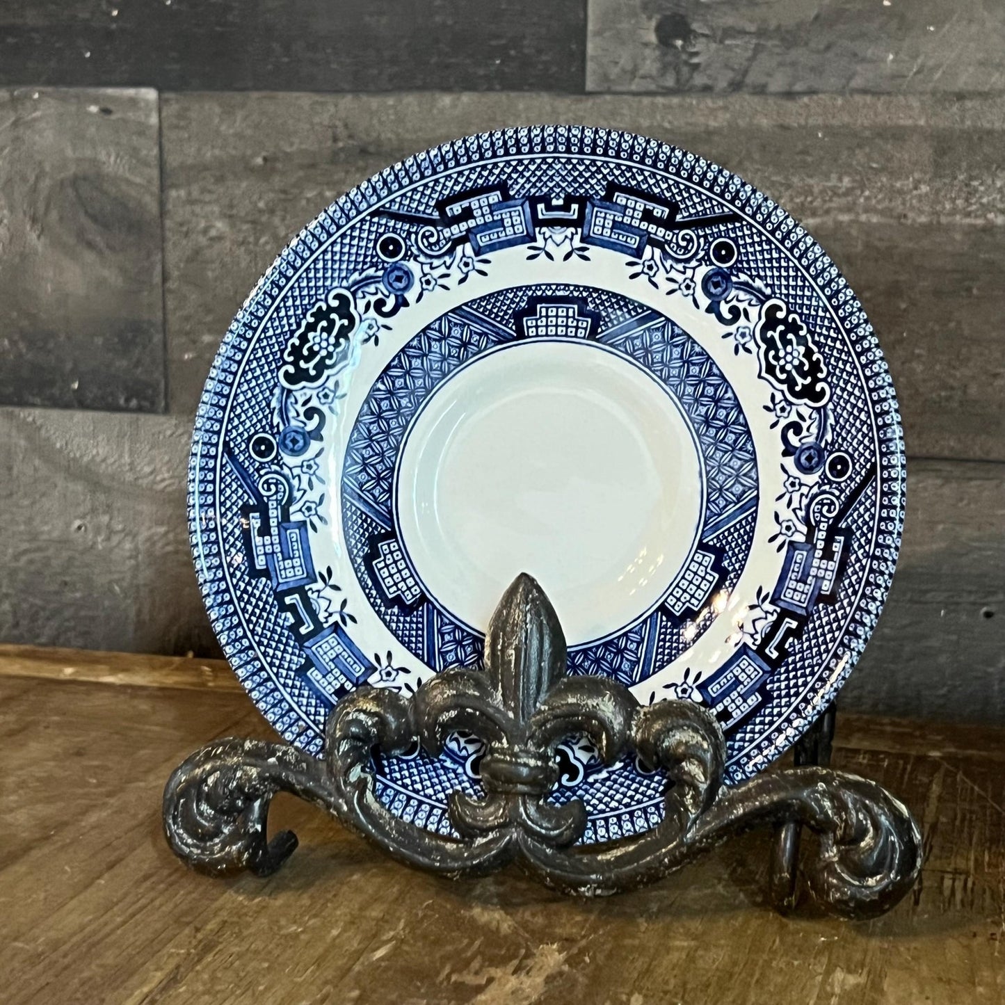 Churchill England Blue Willow Saucers - Blue and White Small Plates