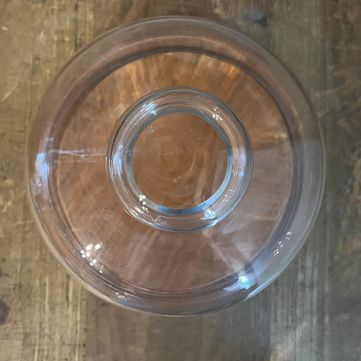 Vintage Round Dolphin Teakwood Cheese Board and Glass Dome