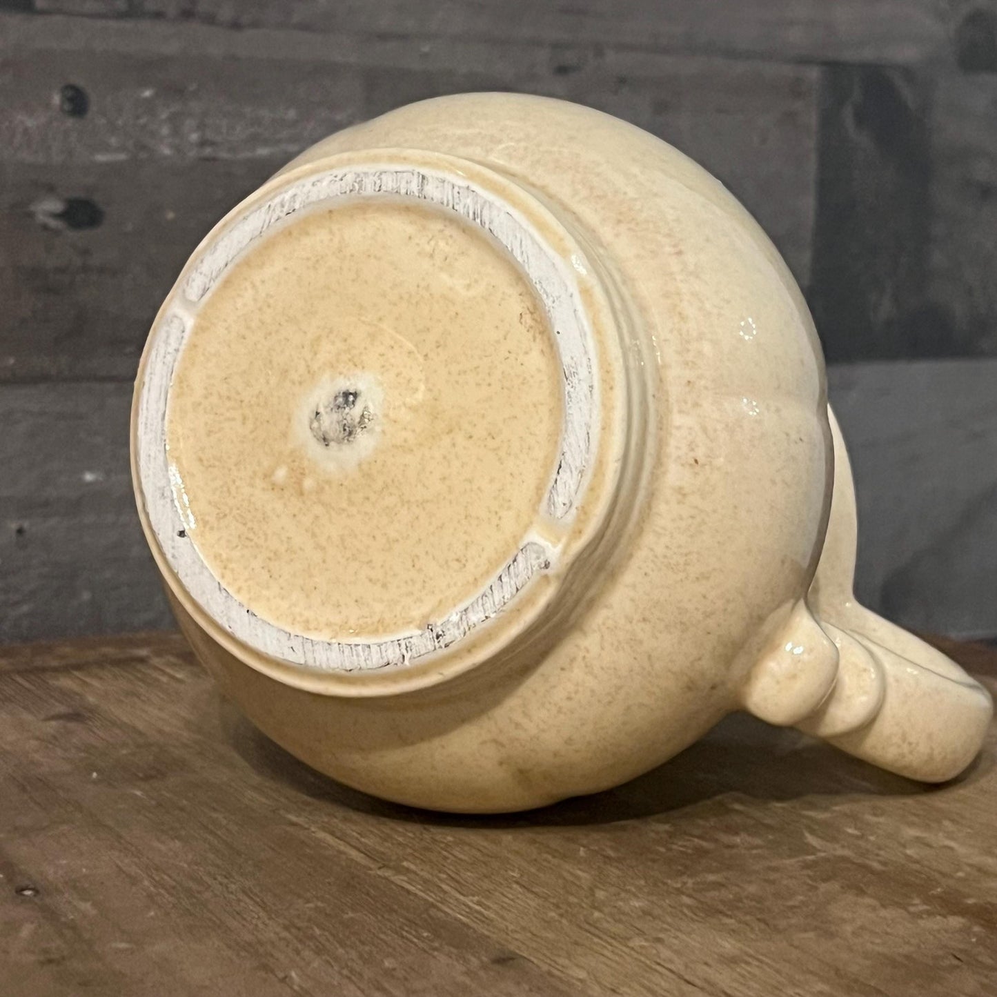 Vintage McCoy Pottery Beige Small Handled Pitcher