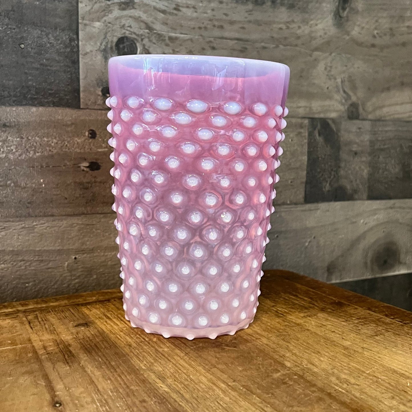 Pink and White Hobail Vase