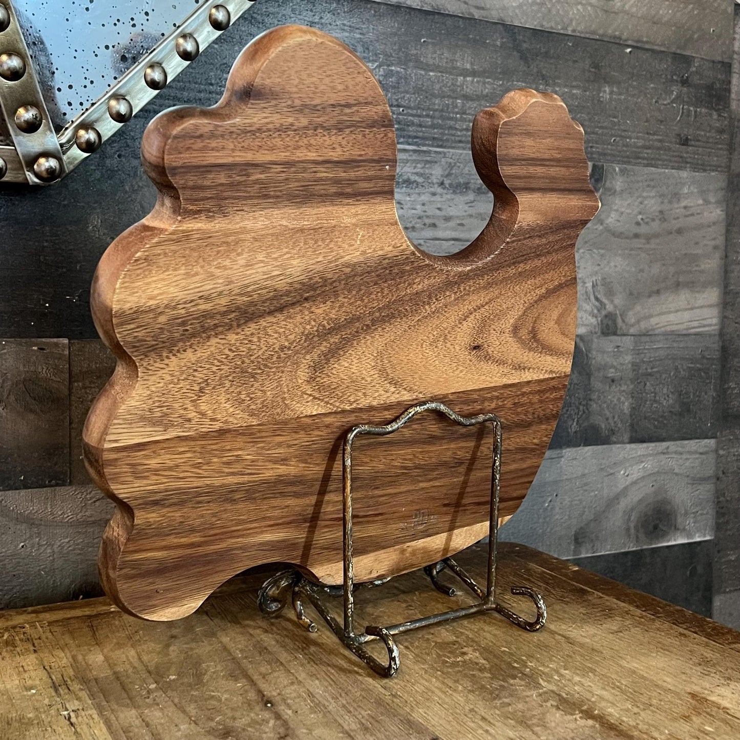 Paula Deen Pantryware Wooden Rooster Cutting Board - Wooden Chicken Serving Board