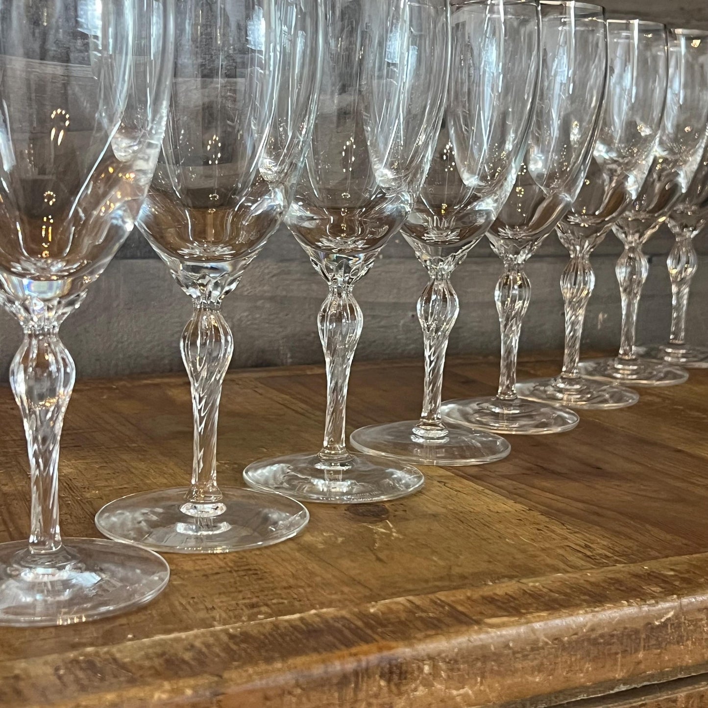 Vintage Lenox Crystal Madison Platinum Rim Iced Tea Glasses - Set of 10