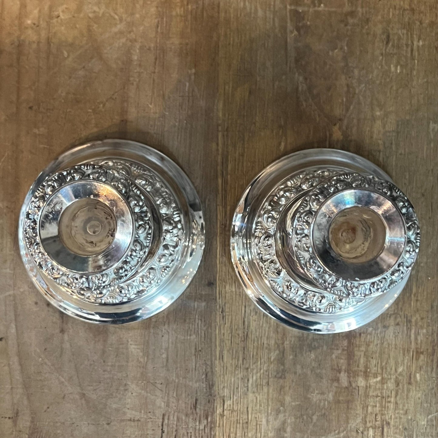 Vintage Silverplated Ianthe Georgian Style Candlestick Holders - Pair
