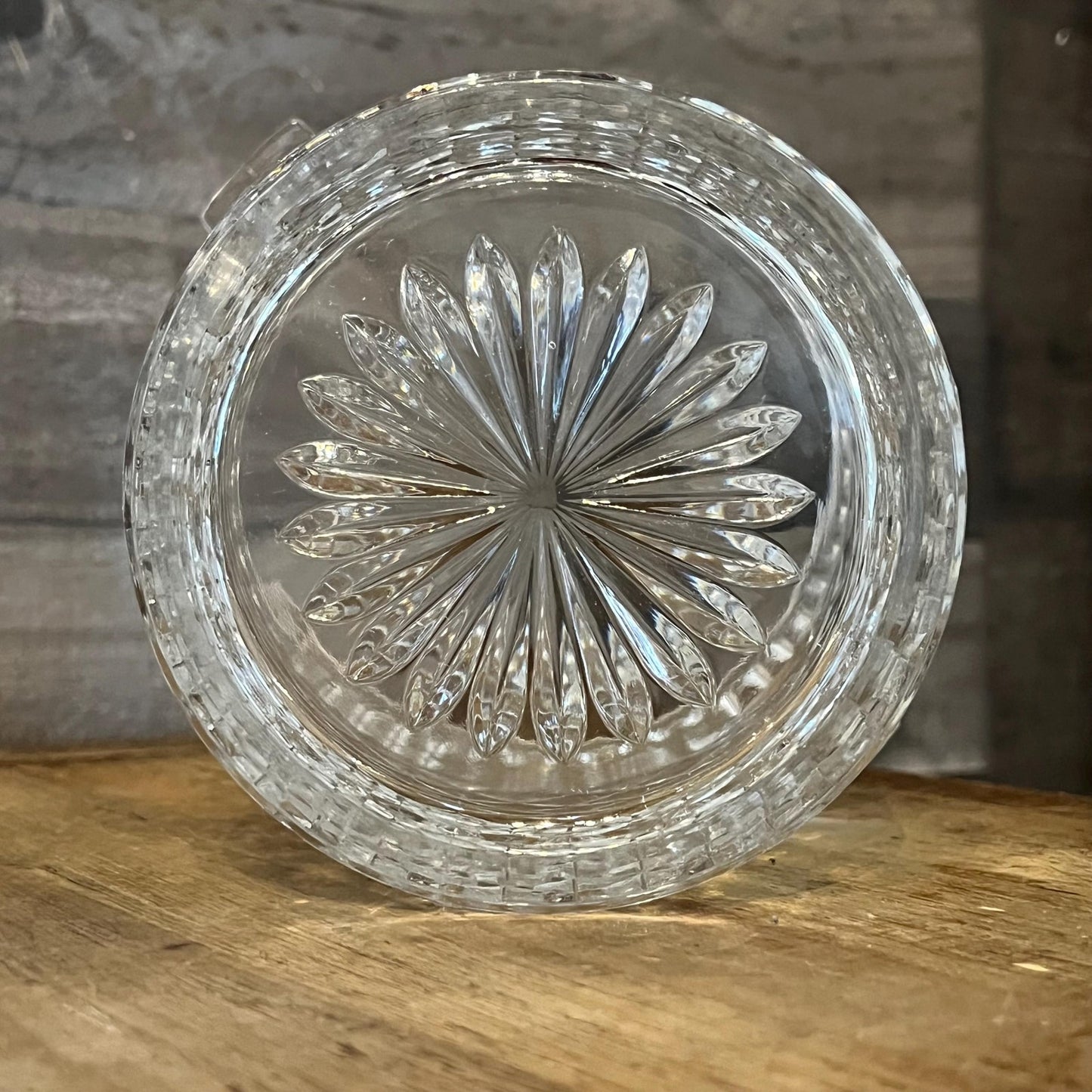Vintage Crystal Glass Ice Bucket