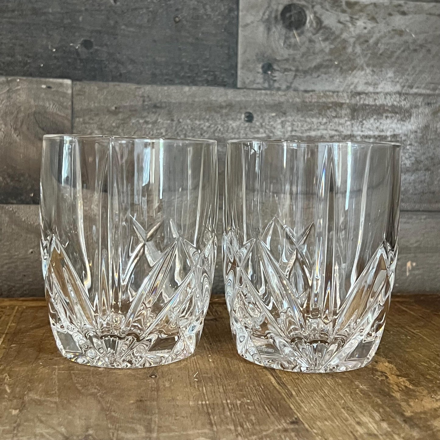 Waterford Crystal Brookside Oversized Double Old Fashioned Glasses - Pair