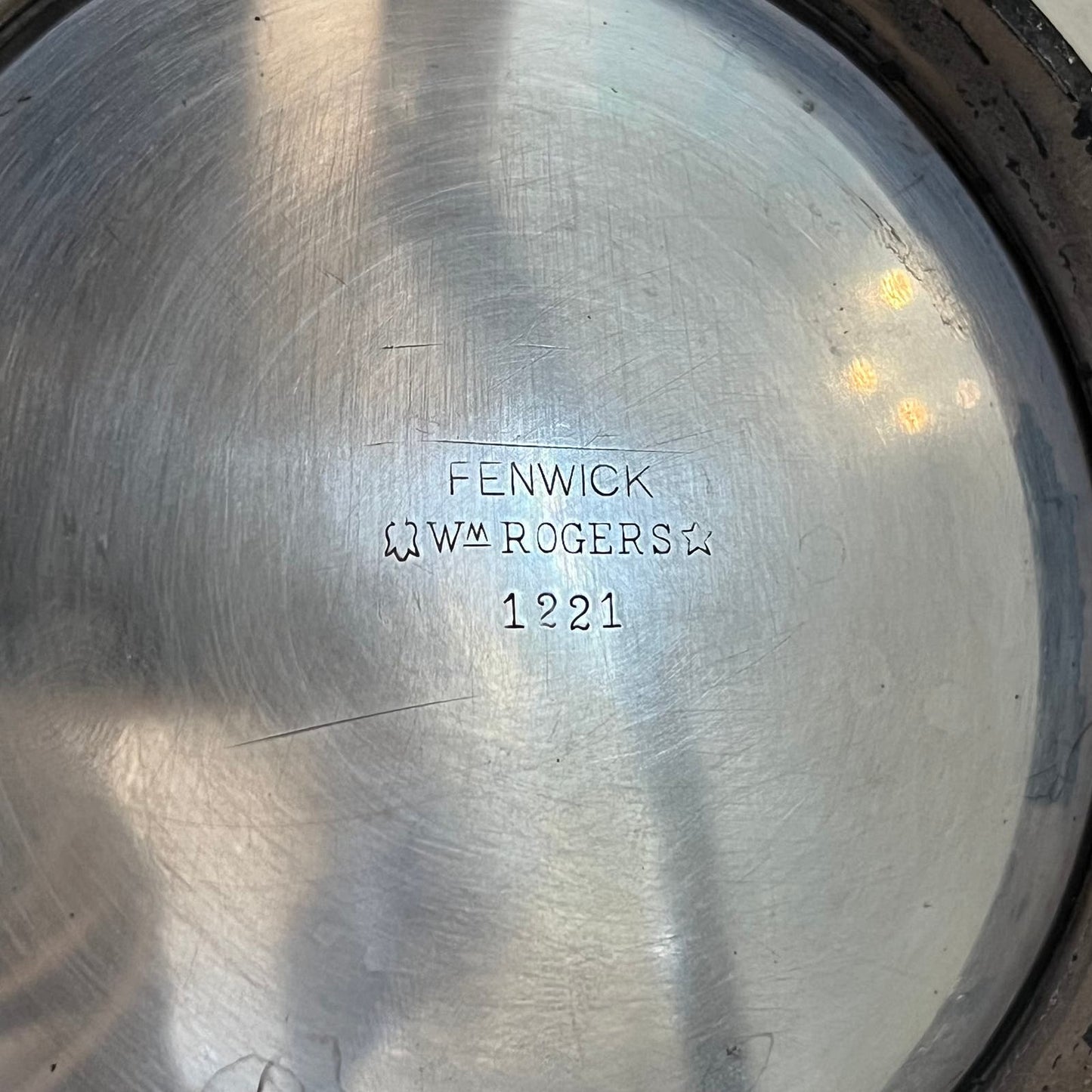 Vintage Fenwick WM Rogers 1221 Silverplated Round Tray