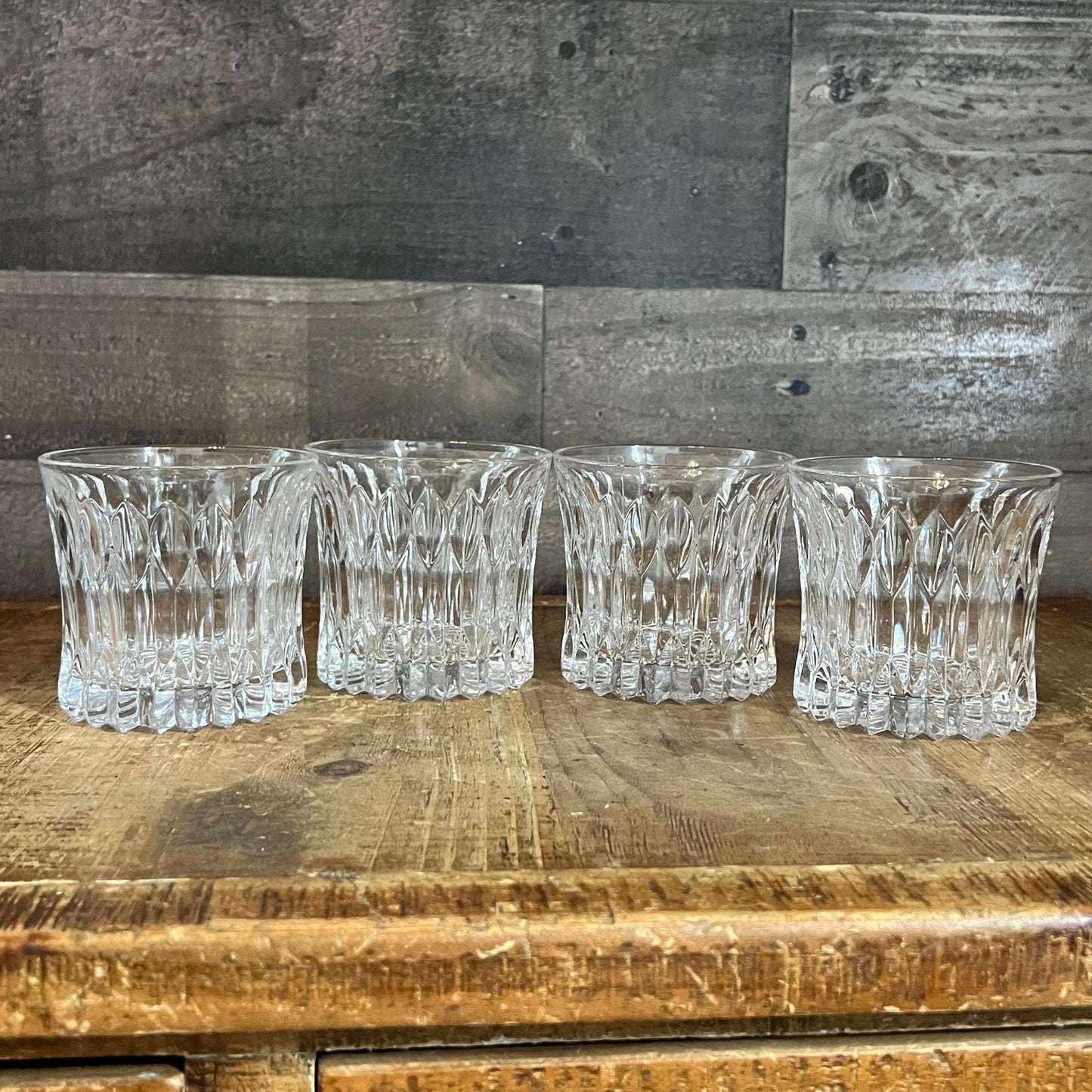 Vintage Fostoria Monarch Double Old Fashioned Rocks Glasses - Set of 4