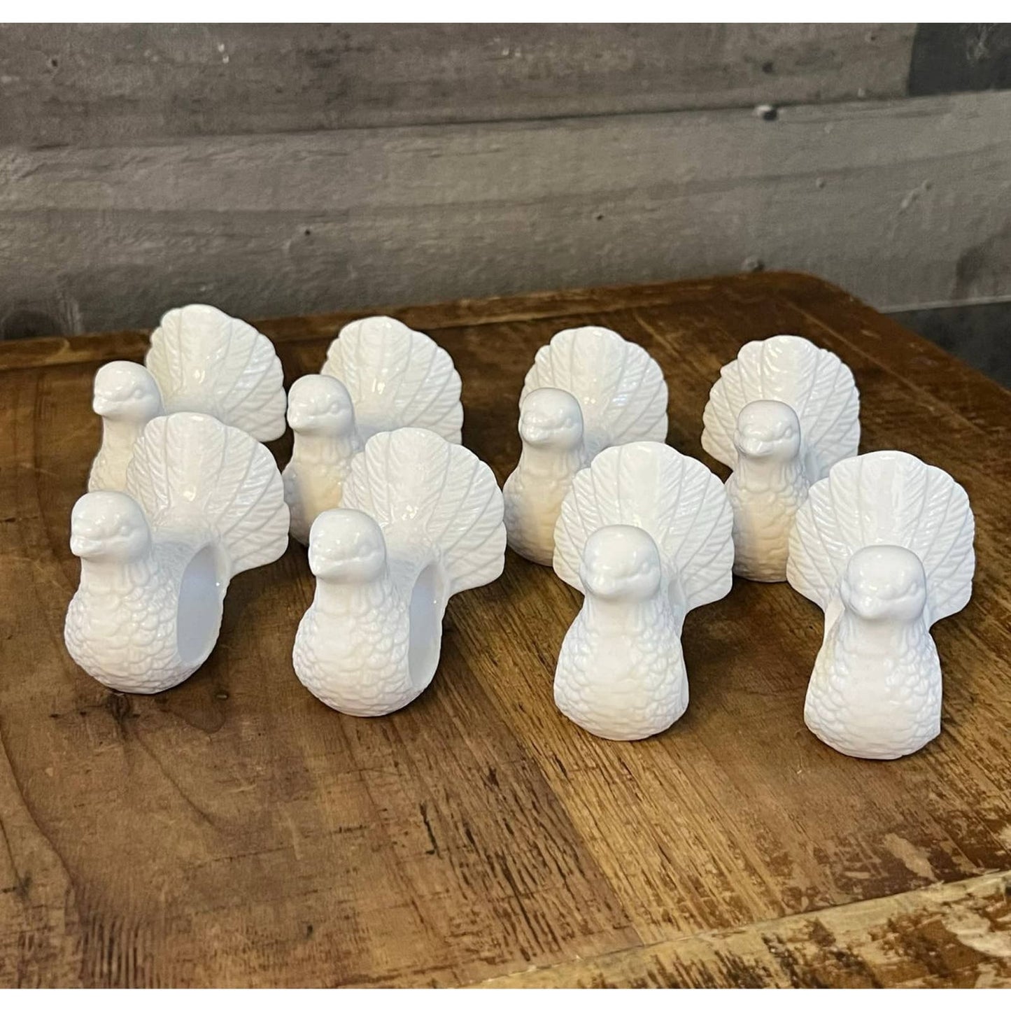 Stafford white porcelain bird napkin holders - set of 8
