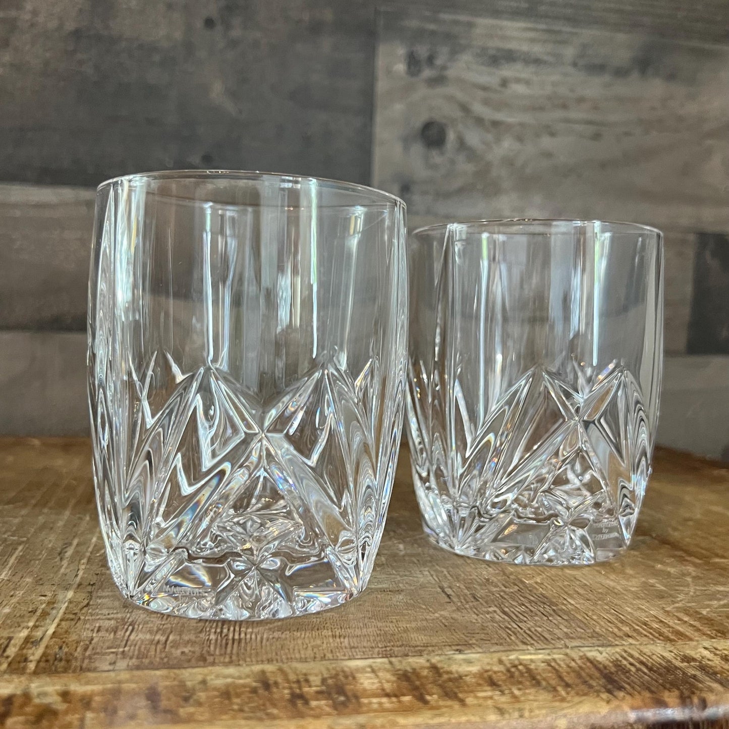 Waterford Crystal Brookside Oversized Double Old Fashioned Glasses - Pair