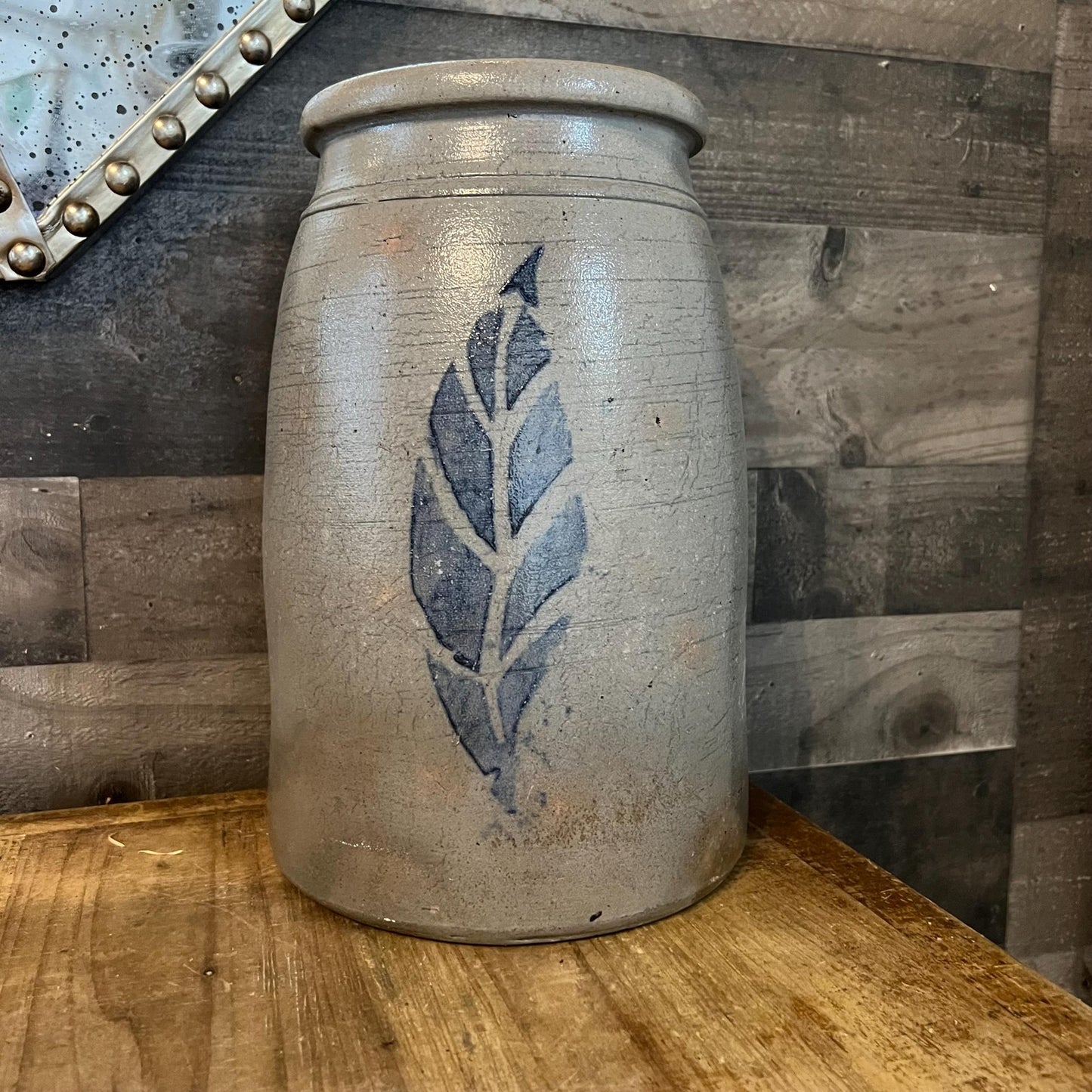 Antique Weyman & Bros Pittsburgh, PA Large Stoneware Crock Snuff Jar