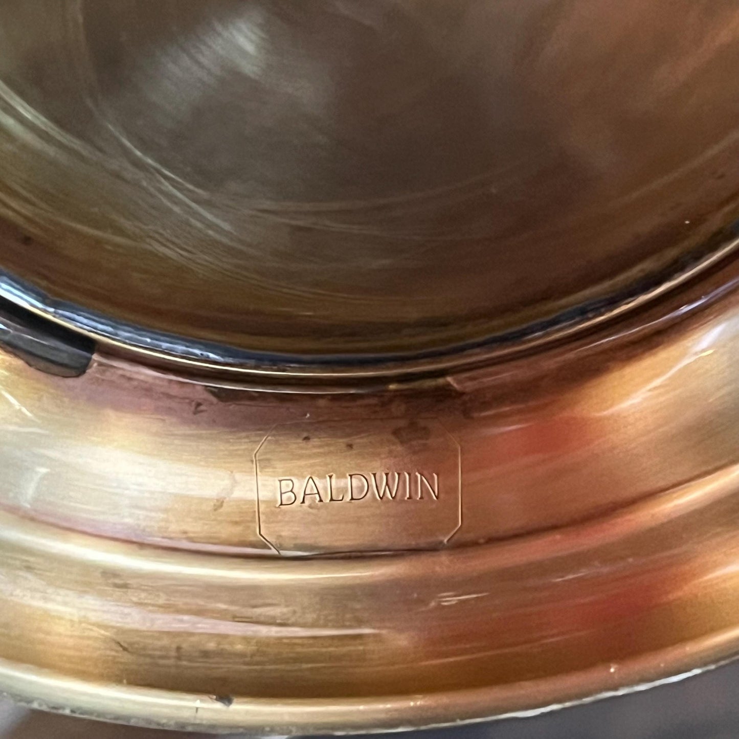 Vintage Baldwin Brass Pedestal Compote Bowl