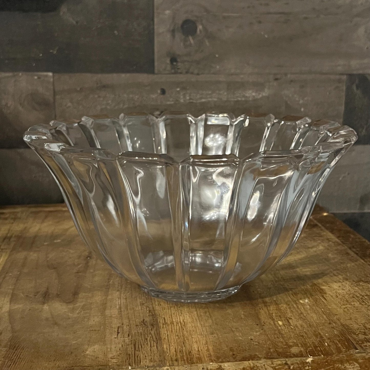 Vintage Large Crystal Heavy Bowl