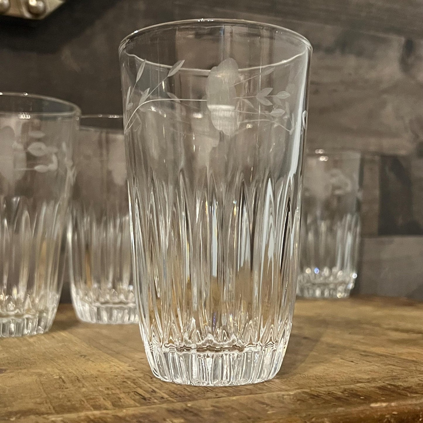 Vintage Princess House Heritage Tall Tumbler Glasses - Set of 10