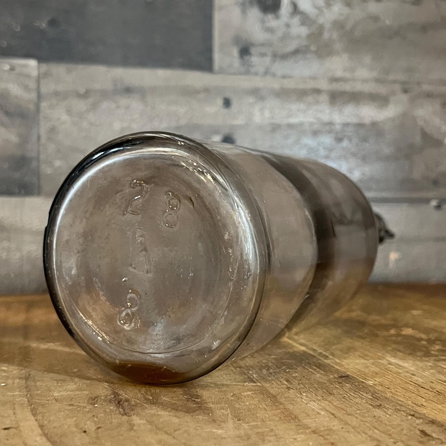 Vintage Clear Glass Wire Bail Stopper Bottle