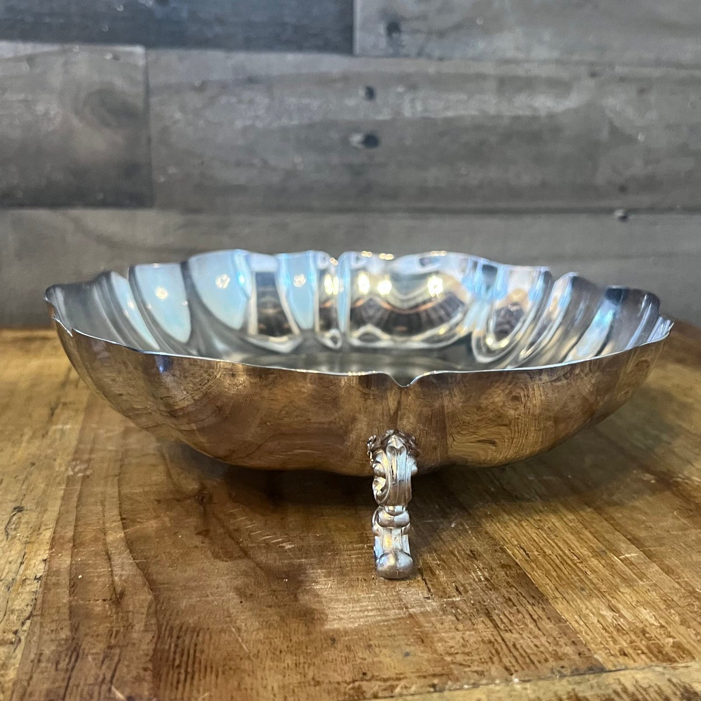 Vintage WM A Rogers Silverplated Round Footed Serving Dish