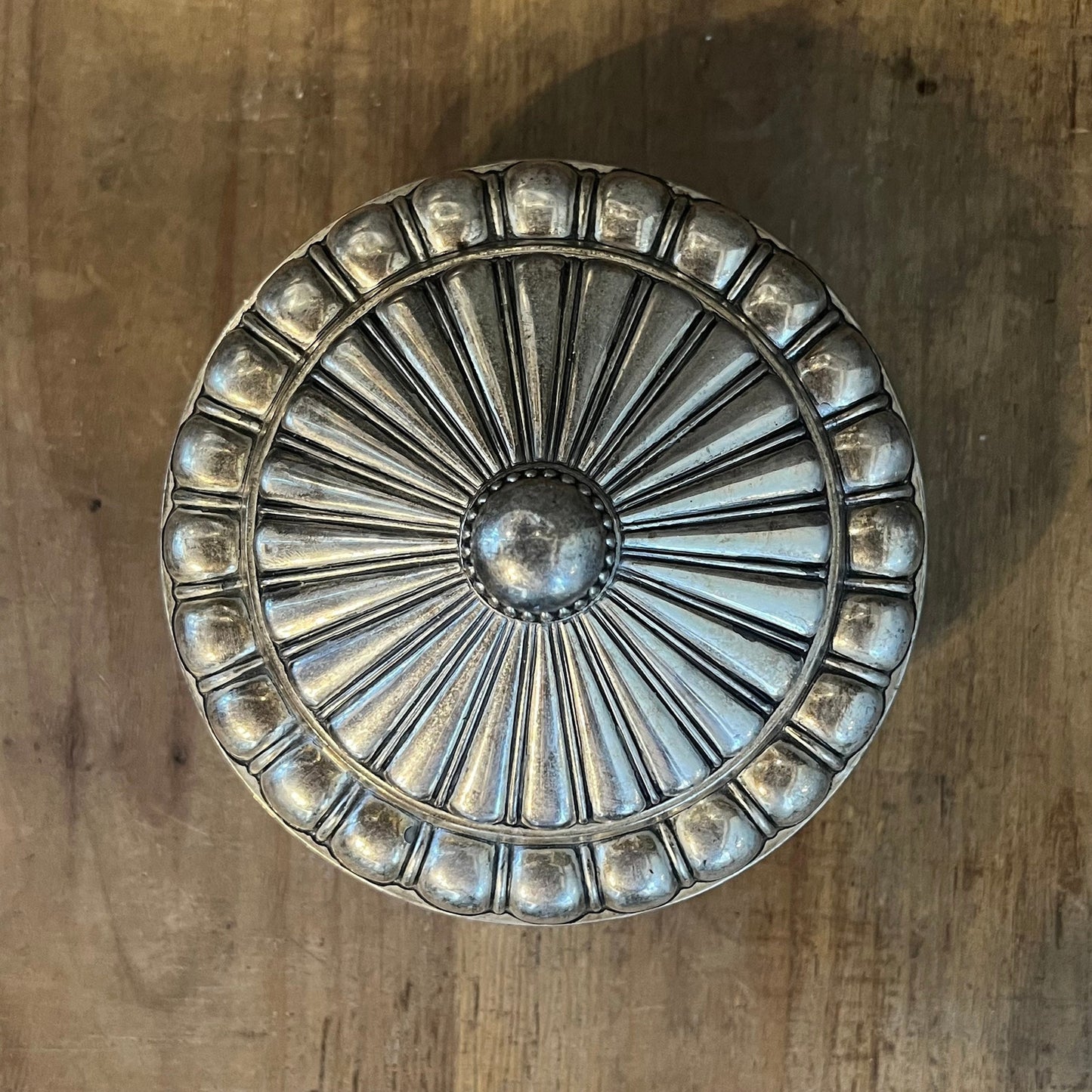 Vintage Silverplated Lidded Trinket Dish / Trinket Box