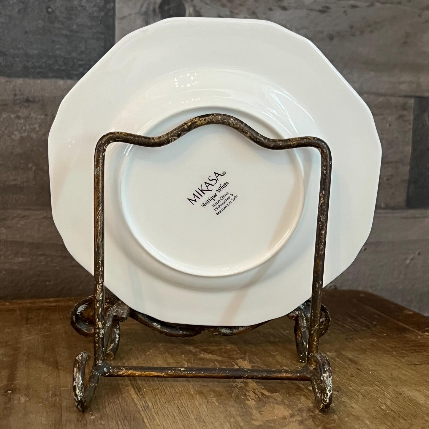 Set of 5 Mikasa Antique White Bone China Plates