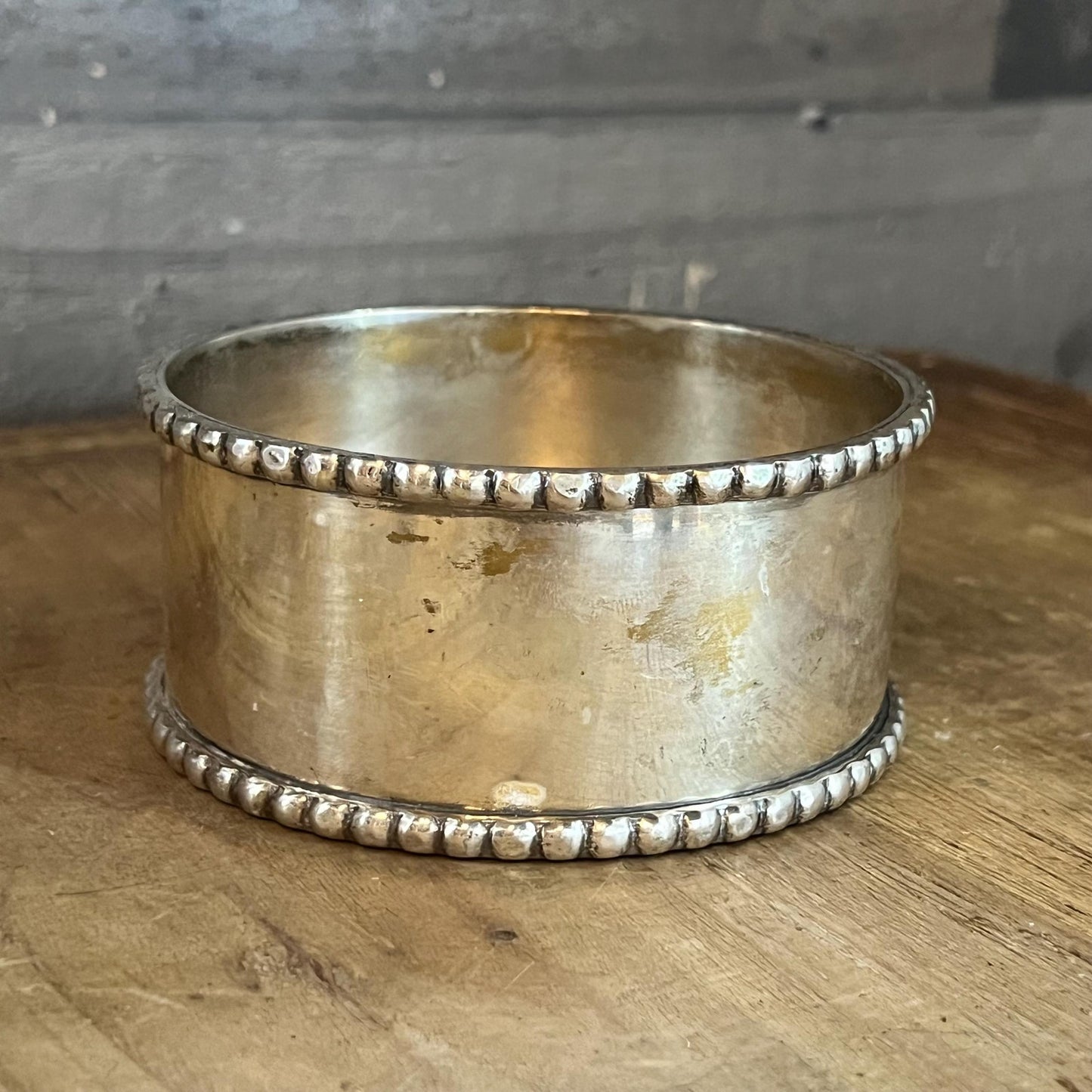 Vintage Silverplated Bottle Coaster - Candle Vessel - Small Bowl