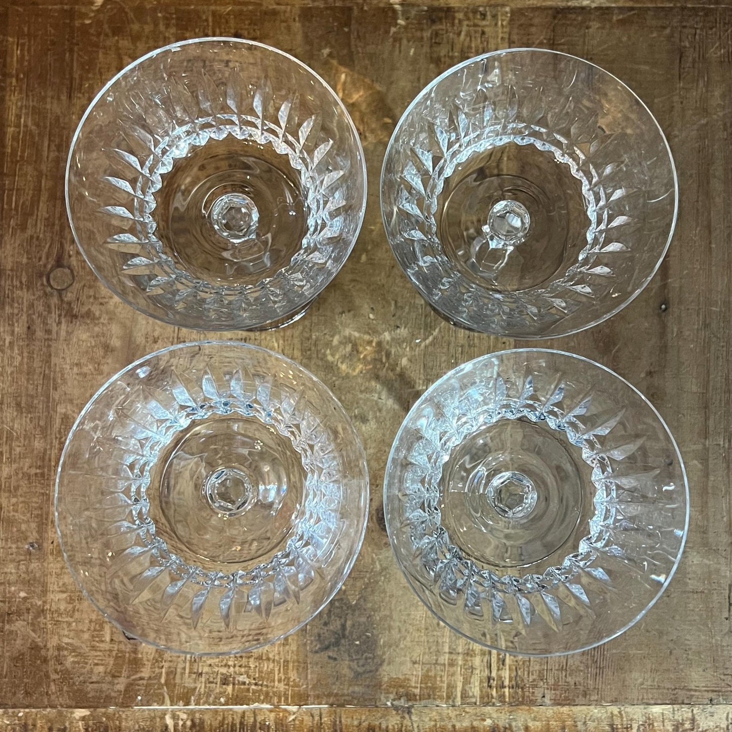 Mikasa Crystal Wimbledon Champagne Glasses - Cocktail Coupes - Tall Sherbet Glasses - Set of 4