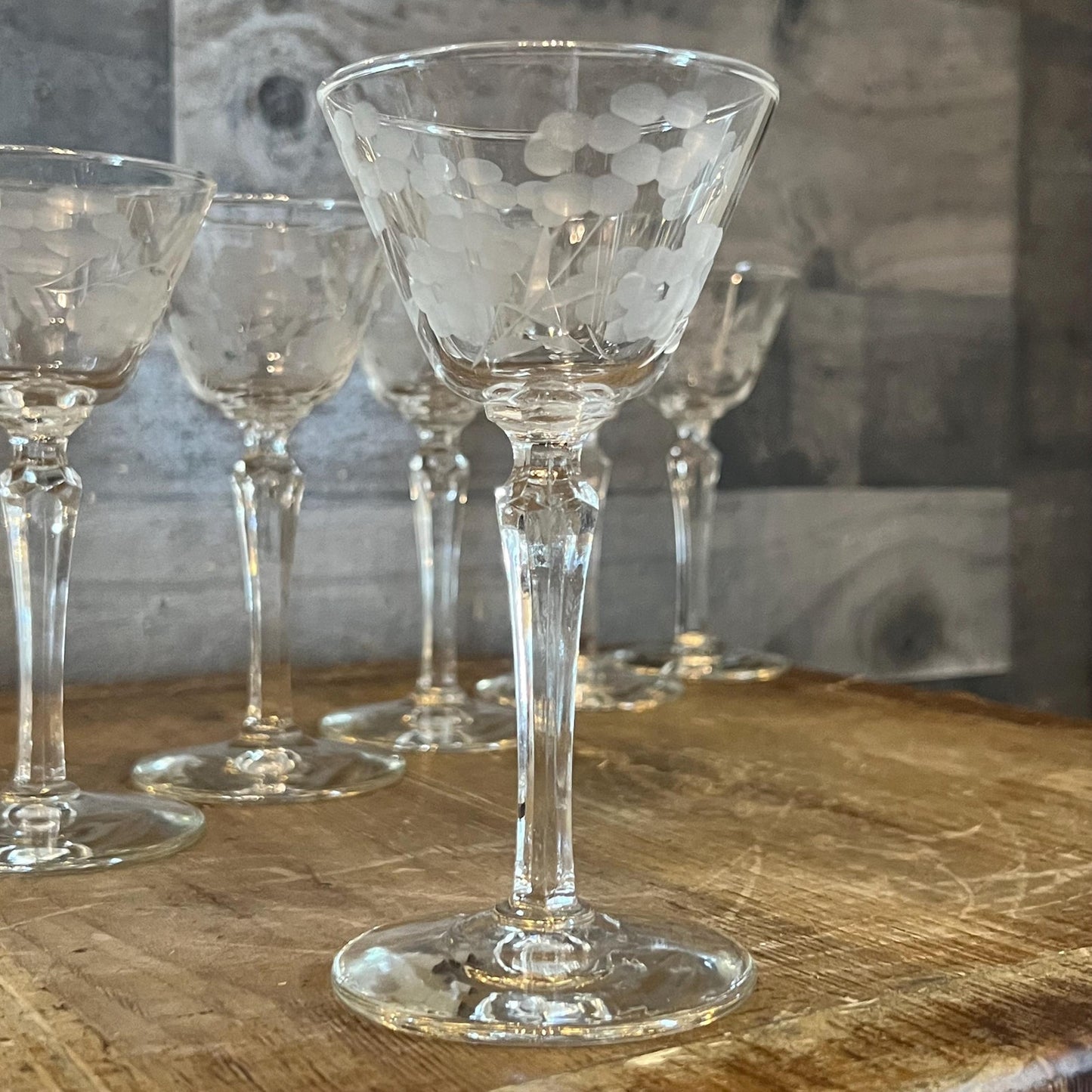 Libbey Glass Company Embassy Pattern Cocktail Glasses - Set of 9