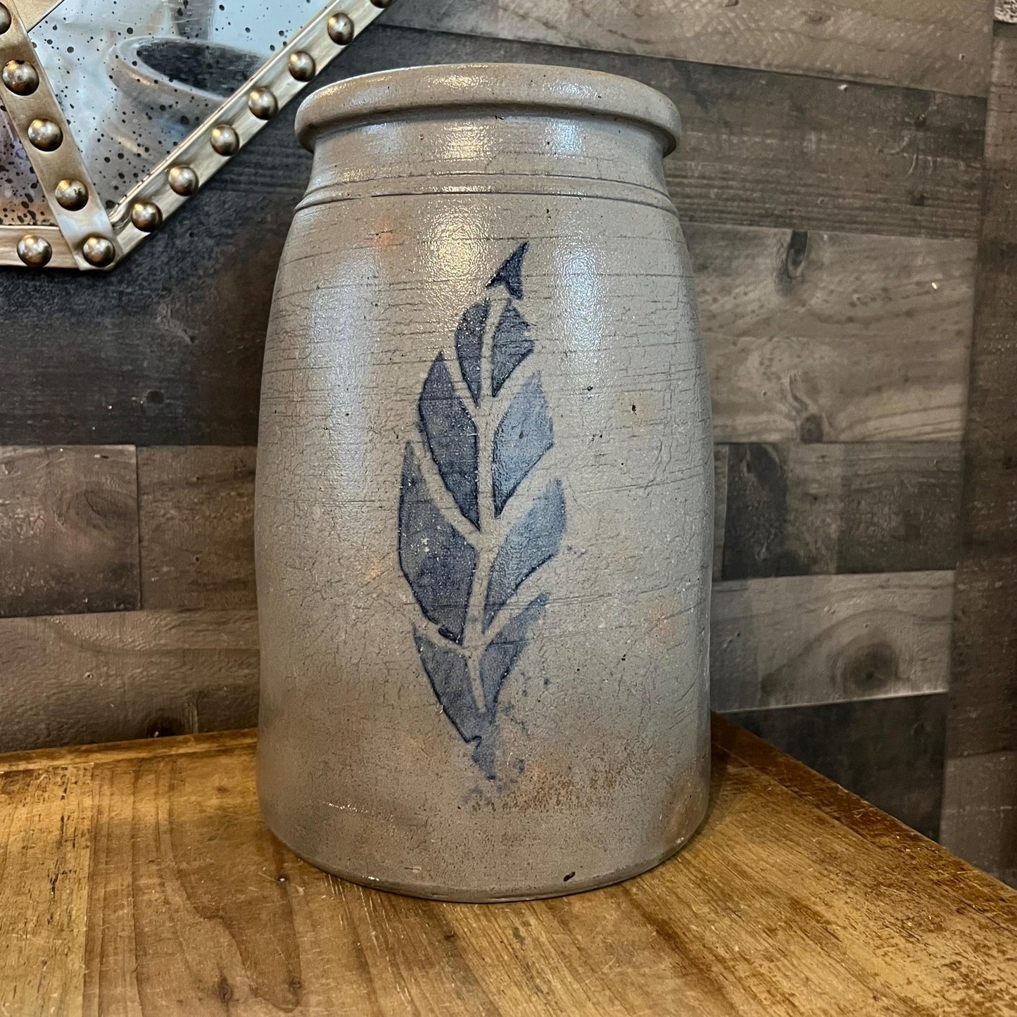 Antique Weyman & Bros Pittsburgh, PA Large Stoneware Crock Snuff Jar