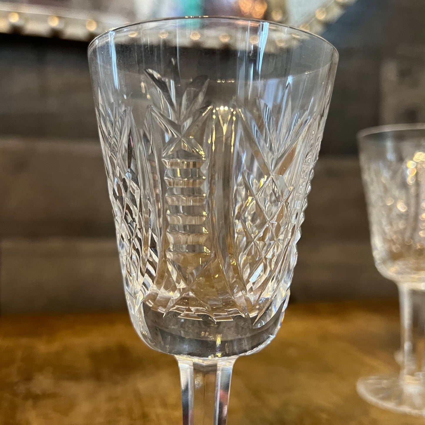 Waterford Crystal Clare Cut White Wine Glasses - Set of 7