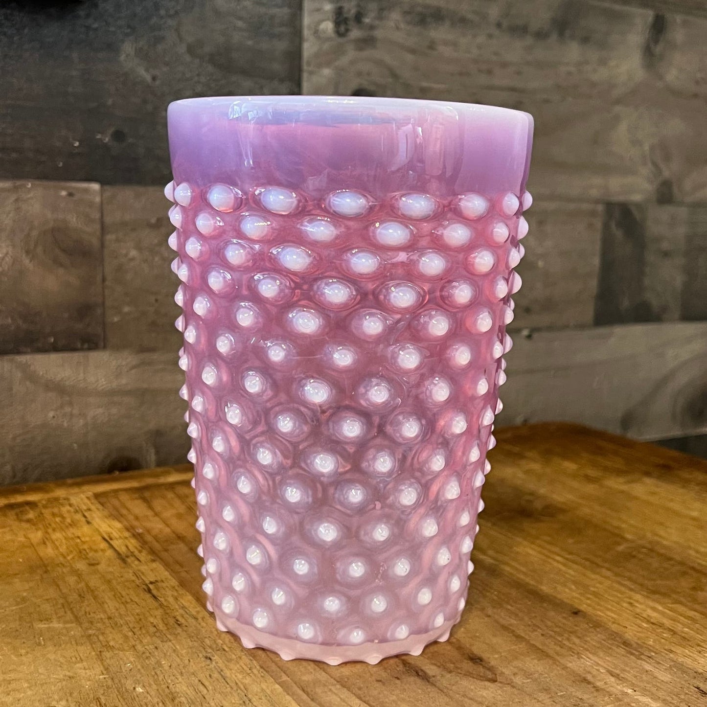 Pink and White Hobail Vase