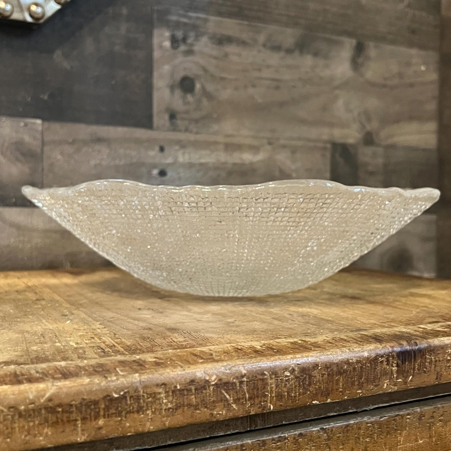 Diamante Large Glass Serving Bowl