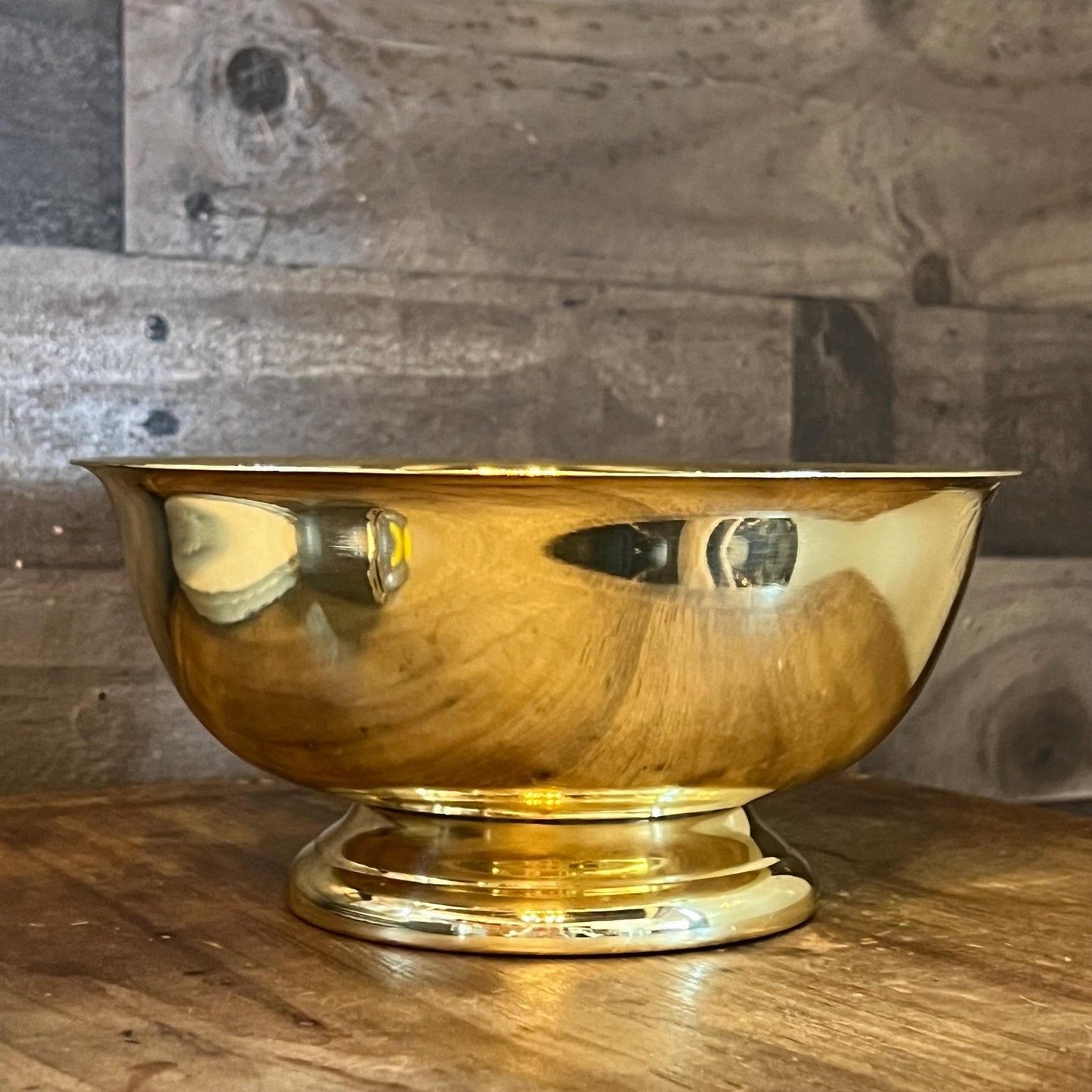 Vintage Baldwin Brass Pedestal Compote Bowl