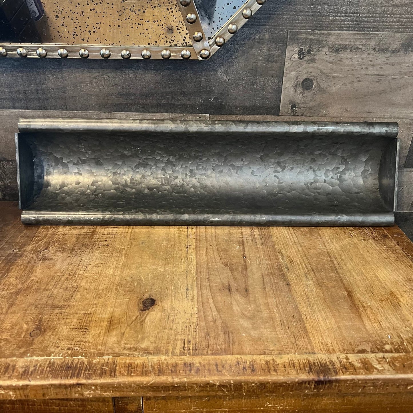 Pottery Barn Long Galvanized Metal Trough