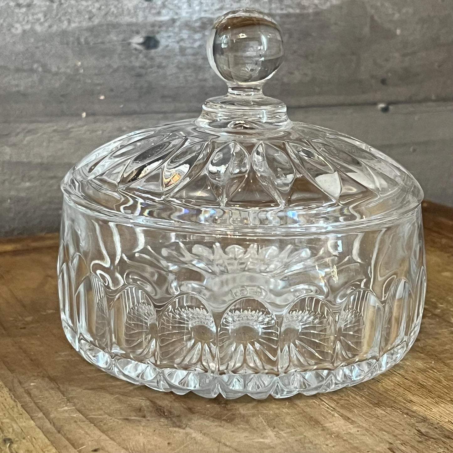 Gorham Crystal Lidded Candy Dish