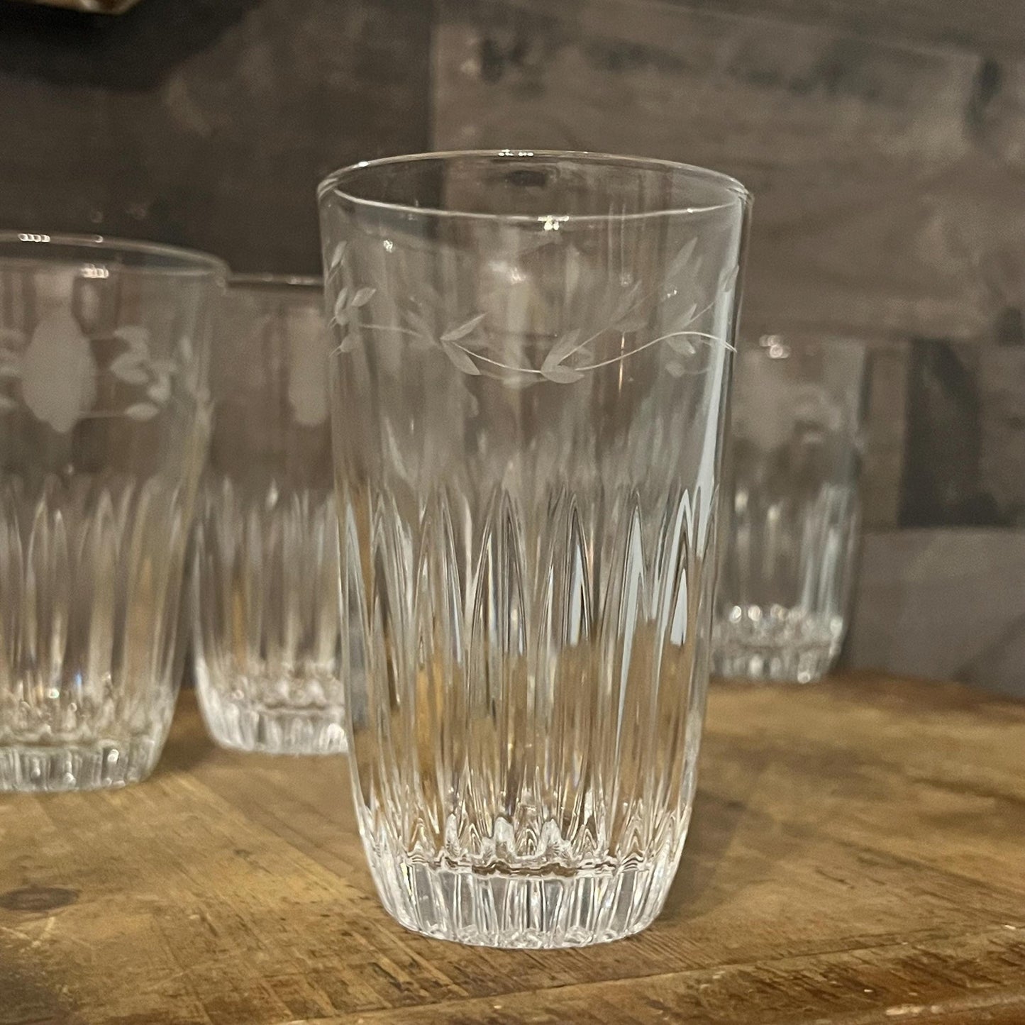 Vintage Princess House Heritage Tall Tumbler Glasses - Set of 10